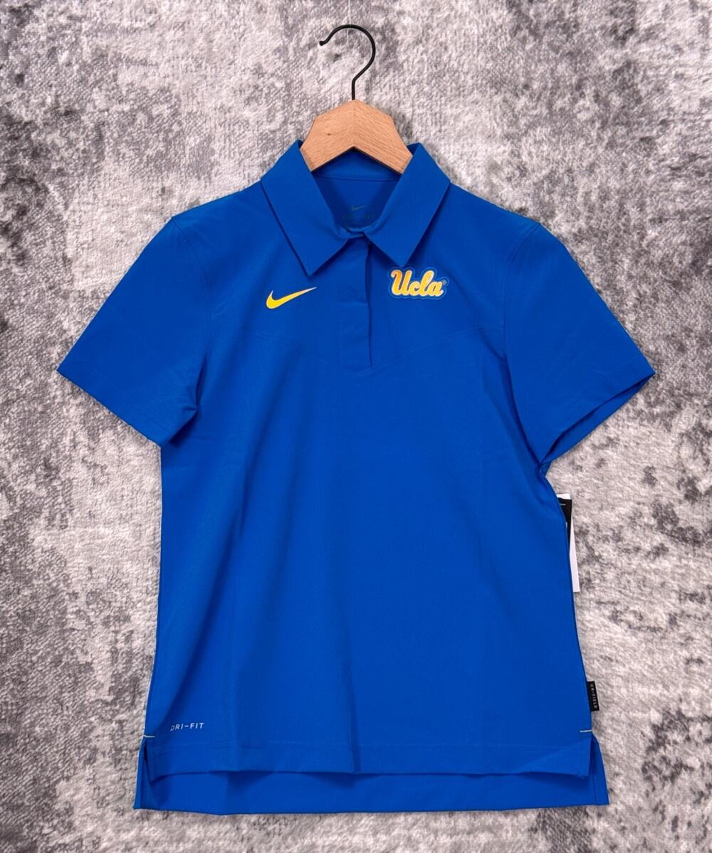 New Nike Polo Shirt XS Womens UCLA Bruins Blue Sidelines